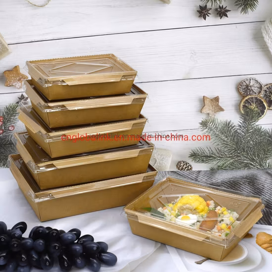 Contenitore per alimenti usa e getta per fast food in carta kraft impermeabile