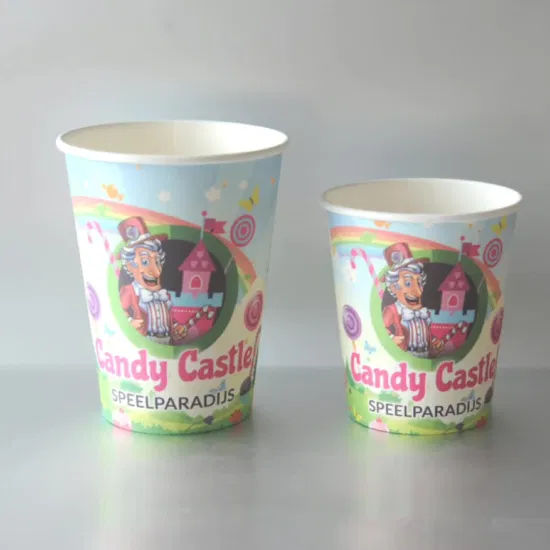 Contenitore per vaschette per tazze di popcorn in carta stampata personalizzata per bicchieri di carta per uso alimentare con un buon prezzo